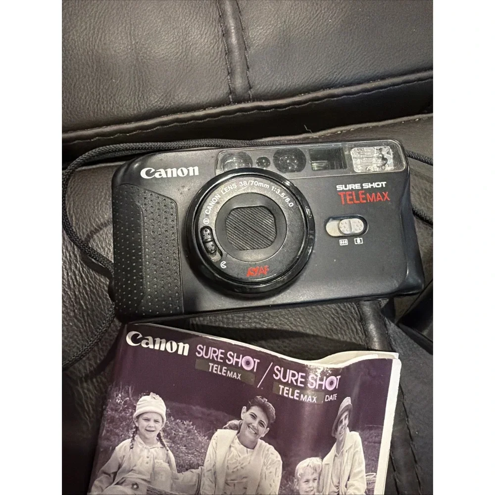 Canon Black Sure Shot Telemax 38/70 Point & Shoot Film Camera *TESTED*